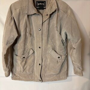 Gallery Vintage Men’s Light Tan Suede Jacket Small